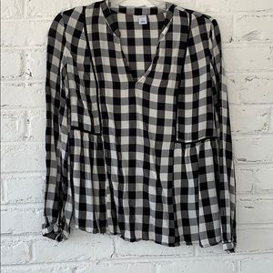 Gingham long sleeve top